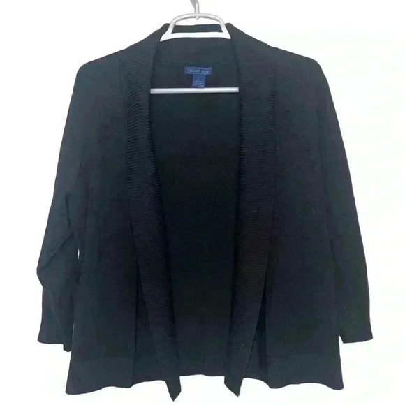 Select+Trent black 3/4 Sleeve Cardigan  Woman’s Size L - Picture 1 of 5
